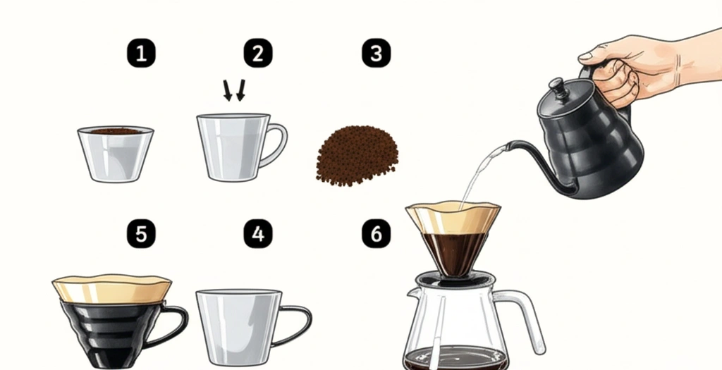 Langkah-langkah menyeduh kopi dengan V60